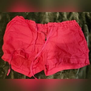 Bright pink cargo shorts